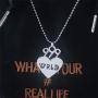 TAGOMEI Stainless Steel Pendant Necklace Round Strand Chains Necklace for Popular Young Singer Fans Gifts