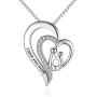 Milamiya I Love You Mom Heart Pendant Necklace, Gifts for mom, Mother-in-Law Necklace