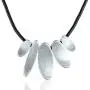 Chunky Silver Gold Pendant Black Leather Choker Necklace for Women Fashion Jewelry Chunky Silver Gold Pendant Black Leather Choker Necklace for Women Fashion Jewelry
