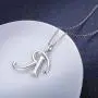 Initial Necklace, 925 Sterling Silver Monogram Letter Pendant with Created Opal, A-Z Alphabet Necklace, Initial Jewelry Gifts for Women Girlfriend Daughter