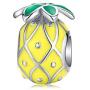ABAOLALA Fruits Charm 925 Sterling Silver Watermelon, Apple, Banana, Pineapple, Avocado Beads fit 3mm Pandora Charms - Fruit Lovers