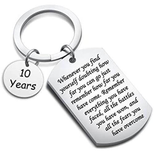 Recovery Gift Sobriety 1th 2th 3th 4th 5th 10th Anniversary Keychain AA Recovery Sobriety Jewelry Sympathy Gift