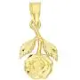 10k Real Solid Gold Hanging Rose Pendant, Dainty Flower Charm Romantic Jewelry Gifts for Her 10k Real Solid Gold Hanging Rose Pendant, Dainty Flower Charm Romantic Jewelry Gifts for Her