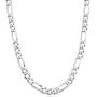 Miabella 925 Sterling Silver Italian 7mm Solid Diamond-Cut Figaro Link Chain Necklace for Men, 18, 20, 22, 24, 26, 30 Inches