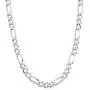 Miabella 925 Sterling Silver Italian 7mm Solid Diamond-Cut Figaro Link Chain Necklace for Men, 18, 20, 22, 24, 26, 30 Inches Miabella 925 Sterling Silver Italian 7mm Solid Diamond-Cut Figaro Link Chain Necklace for Men, 18, 20, 22, 24, 26, 30 Inches