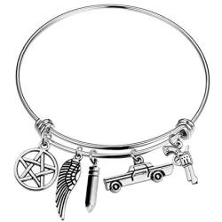 AKTAP Supernatural Inspired Bracelet SPN Jewelry Horror Movie Gift for Women Men