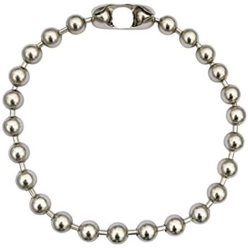 DragonWeave 13mm Extra Large Silver Steel Ball Chain Mens Necklace with Durable Protective Finish - Any Length