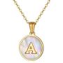 MissNity 18K Gold Plated Initial Letter Necklace in Stainless Steel for Women, Dainty 26 Alphabet A to Z Pendant Necklaces for Teen Girls Gifts, 18'' + 1.2'' Extender