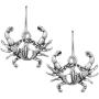 Jewelry Nexus Cut Out Design Sea Life Turtle Starfish Crab Magnetic Pendant 18'' Popcorn Chain Set & Earrings