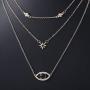 Victray Star Gold Necklaces Layered Choker Necklace Chain Summer Beach Moon Pendant Necklaces Fashion Jewelry Accessories for Women and Girls