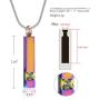Minicremation Cremation Ashes Jewelry Cube Bar Urn Necklace for Ashes Crystal Memorial Locckets Keepsake Pendants Cremation Jewelry