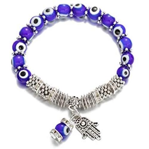 DOLLRINBOY Evil Eye Bracelet for Women，Handmade Adjustable String Bracelets for Men Girls Boys Friendships