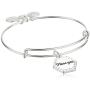 Alex and ANI Because I Love You Expandable Wire Bangle Bracelet for Women, Meaningful Charms, 2 to 3.5 in