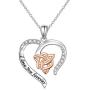 Sterling Silver Good Luck Irish Celtic Knot Love Knot Claddagh Lover Heart Shaped Pendant Necklace Bracelet