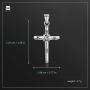 Amberta Unisex 925 Sterling Silver Cross Pendant
