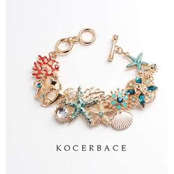 KOCERBACE Bracelet Gorgeous Marine Life Synthetic Quartzfor Jewelry for Women Girls