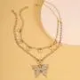 Statement Big Butterfly Pendant Necklace - Rhinestone Tennis Chain Butterfly Choker Set for Women Girls, Bling Bling Gold Silver Chain Iced Out Necklace Jewelry Gifts Statement Big Butterfly Pendant Necklace - Rhinestone Tennis Chain Butterfly Choker Set for Women Girls, Bling Bling Gold Silver Chain Iced Out Necklace Jewelry Gifts