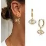 MYEARS Women Evil Eye Earrings Gold Stud Hoop Huggie Opal Green Crystal Turquoise CZ Inlay 14K Gold Filled Tiny Boho Beach Simple Delicate Handmade Hypoallergenic Luckily Jewelry Gift MYEARS Women Evil Eye Earrings Gold Stud Hoop Huggie Opal Green Crystal Turquoise CZ Inlay 14K Gold Filled Tiny Boho Beach Simple Delicate Handmade Hypoallergenic Luckily Jewelry Gift