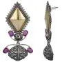 Aheli Intricate Crafted Indian Oxidized Dual Tone Dangle Earrings Ethnic Bollywood Party Tribal Fashion Jewelry for Women