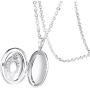 U7 Round Locket Necklace That Hold Picture Stainless Steel 18K Gold Plated Necklace with Photo Custom or Text Engrave Service, Gift for Women Girls