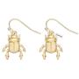 MANZHEN 10K Gold Plated Supernatural Beetle Insect Dangle Earrings Personality Earrings