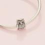 Pandora Jewelry Owl Graduation Crystal and Cubic Zirconia Charm in Sterling Silver