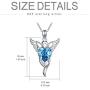 AOBOCO Guardian Angel Wings Sterling Silver Angel Wings with Blue Heart Embellished with Crystals from Swarovski Birthday Christmas Jewelry Gifts Ideas