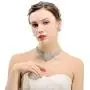mecresh Womens Wedding Bridal Austrian Crystal Necklace Earrings Bracelet Jewelry Set Gifts fit with Wedding Dress mecresh Womens Wedding Bridal Austrian Crystal Necklace Earrings Bracelet Jewelry Set Gifts fit with Wedding Dress