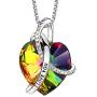 EleShow I Love You with All My Heart Pendant Necklaces Jewelry for Women, Anniversary Mothers Gifts for her