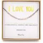 RareLove I Love You Morse Code Bracelets Secret Message Gift For Her Rose Golden Beads String Bracelet Women Girls
