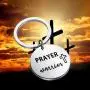 CENWA Inspirational Keychain Christian Gift Jesus Cross Gift Prayer Warrior Keychain Religious Jewelry Prayer Faith Gift