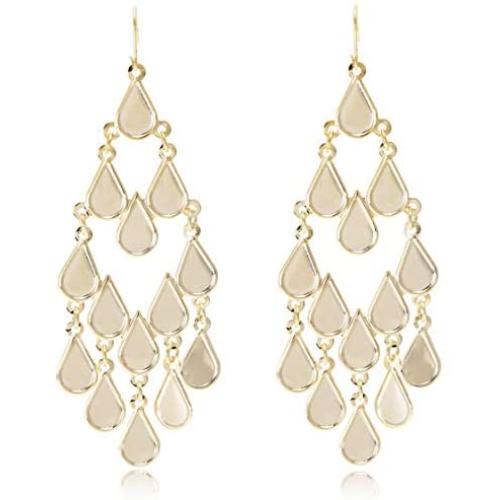 Waterfall Design Multi Layered & Tiered Chandelier Dangle Drop Statement Earrings