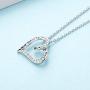 Feverfew Sisters Necklace Crystal Pendant Love Friendship Sister NecklaceJewelry Gift for Sister Classmate Friends