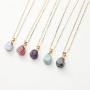 Loypi Reiki Healing Mineral Raw Nuggets Natural Quartz Pendant Necklaces Small Rose Crystal Labradorite Prehnites Amethysts Necklaces