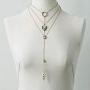 Exquisite Sequins Multilayer Pendant Necklace Multi-layer Bar Pendant Necklace Long Choker Necklace for Women Lady Girl