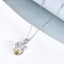 Bee Necklace Sterling Silver Infinity Love Bee Pendant Necklace with Rose Flower Jewelry Gifts for Women Teens Bee Necklace Sterling Silver Infinity Love Bee Pendant Necklace with Rose Flower Jewelry Gifts for Women Teens