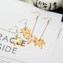 FUTIMELY Red Maple Leaf Earrings,Christmas Earrings for Womens Girls,Thanksgiving Jewelry,Long Tassels Pearl Drop Dangle Earrings