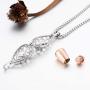 XIUDA Cremation Jewelry Urn Necklace for Ashes with Lotus Flower Urn Pendant Memorial Stainless Steel Ashes Keepsake