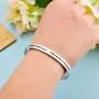 ALoveSoul Morse Code Secret Message Bracelet Stainless Steel Cuff Creative Jewelry Gift