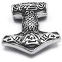 GUNGNEER Triskele Triquetra Valknut Mjolnir Thors Hammer Necklace Pendant Stainless Steel Viking Accessories Norse Viking Jewelry Men