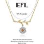 Iefil Sunflower Necklace for Women Girls, You are My Sunshine Sunflower Necklace Sunflower Heart Necklace Dainty Sunflower Pendant Sunflower Jewelry Gifts for Women Girls