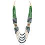 Sansar India Beaded Four Layer Multistrand Indian Necklace Jewelry for Girls and Women 1258a