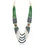 Sansar India Beaded Four Layer Multistrand Indian Necklace Jewelry for Girls and Women 1258a