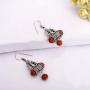 Zephyrr Zephyrr Handmade Earrings with Rudraksha Seeds and Shiva Trishul Charm Lighyweighted Silver Oxidized Fashion Jewelry For Girls & Women JAN-4885