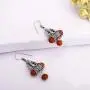 Zephyrr Zephyrr Handmade Earrings with Rudraksha Seeds and Shiva Trishul Charm Lighyweighted Silver Oxidized Fashion Jewelry For Girls & Women JAN-4885