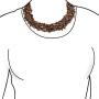 Large Wide Color Gemstone Chips Cluster Multi Strand Statement Bib Collar Necklace Stretch Bracelet Bangle Cuff Jewelry Set for Women