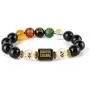 Goldenlight Five-Element Feng Shui Obsidian Wealth Porsperity Bracelet,Attract Wealth and Good Luck, Gift Box Included