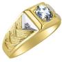 RYLOS Mens Rings 14K Yellow Gold Rings Designer Weave Band 7X5MM Oval Gemstone & Genuine Sparkling Diamond Ring Color Stone Birthstone Rings For Men, Mens Rings, Gold Rings Sizes 8,9,10,11,12,13