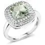 Gem Stone King 925 Sterling Silver Green Prasiolite Women Engagement Ring (2.05 Ct Cushion Cut Gemstone Birthstone, Available in size 5, 6, 7, 8, 9) Gem Stone King 925 Sterling Silver Green Prasiolite Women Engagement Ring (2.05 Ct Cushion Cut Gemstone Birthstone, Available in size 5, 6, 7, 8, 9)