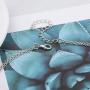 Jovono Boho Multilayered Opal Pendant Necklaces Sun Flower Pendant Chain Jewelry for Women and Girls (Silver)